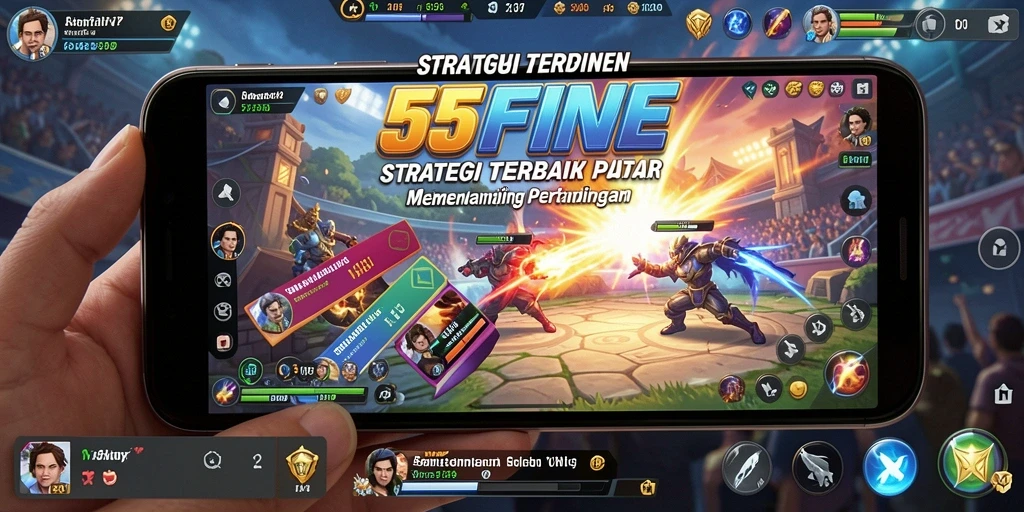 Tampilan gameplay strategis dari 55FIVE yang memukau dan mendebarkan.
