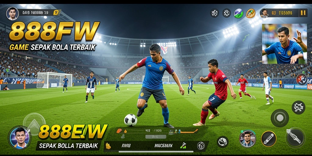 Tampilan gameplay seru dari 888FW, merasakan ketegangan setiap pertandingan sepak bola.