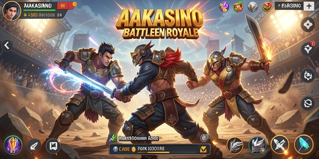 Gameplay menegangkan di AAKASINO dengan aksi Battle Royale yang intens.