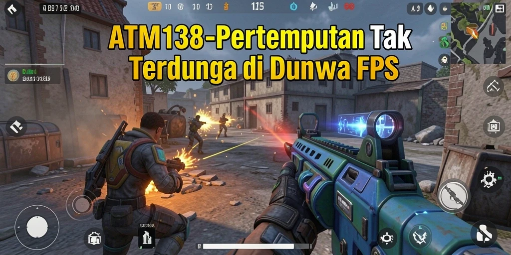 Tangkapan layar gameplay <strong>ATM138</strong> menunjukkan aksi tembak-menembak yang intens.