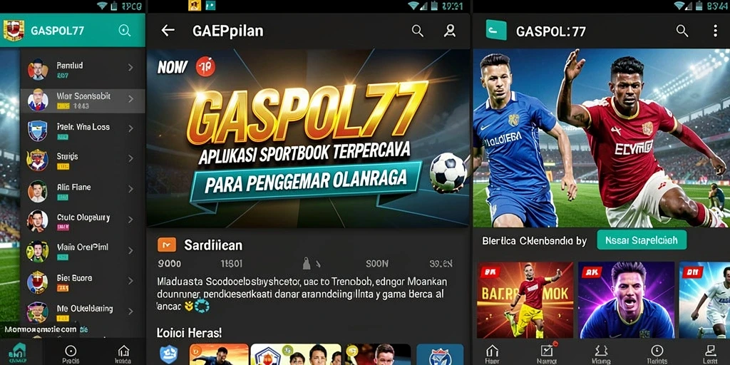 Screenshot GASPOL77 menampilkan fitur taruhan olahraga yang menarik.