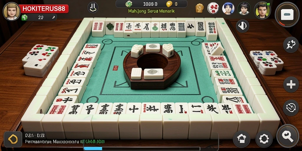 Screenshot HOKITERUS88 menampilkan gameplay seru dan tantangan Mahjong.