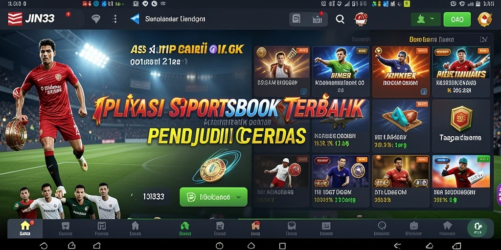 Screenshot JIN33 menampilkan antarmuka pengguna saat taruhan olahraga.