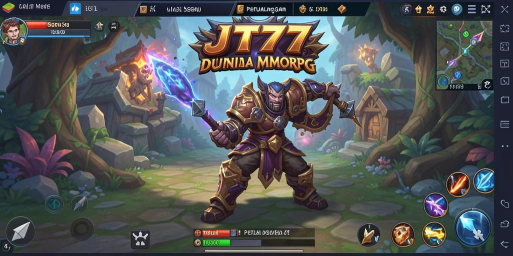 Screenshot dari gameplay seru JT777 dalam dunia MMORPG.