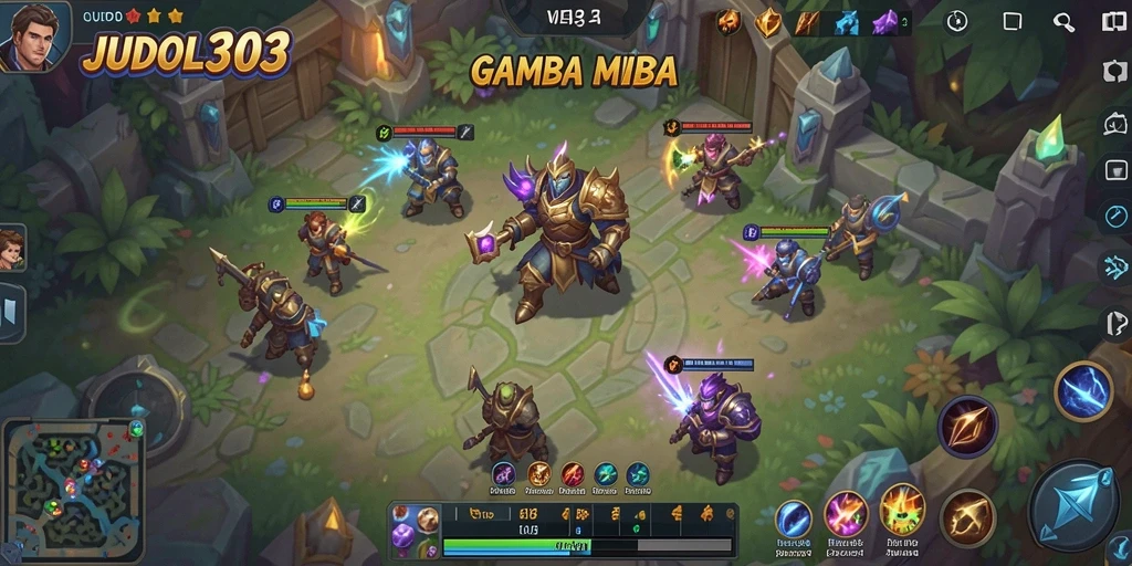 Tampilan grafis menakjubkan dalam gameplay MOBA JUDOL303.
