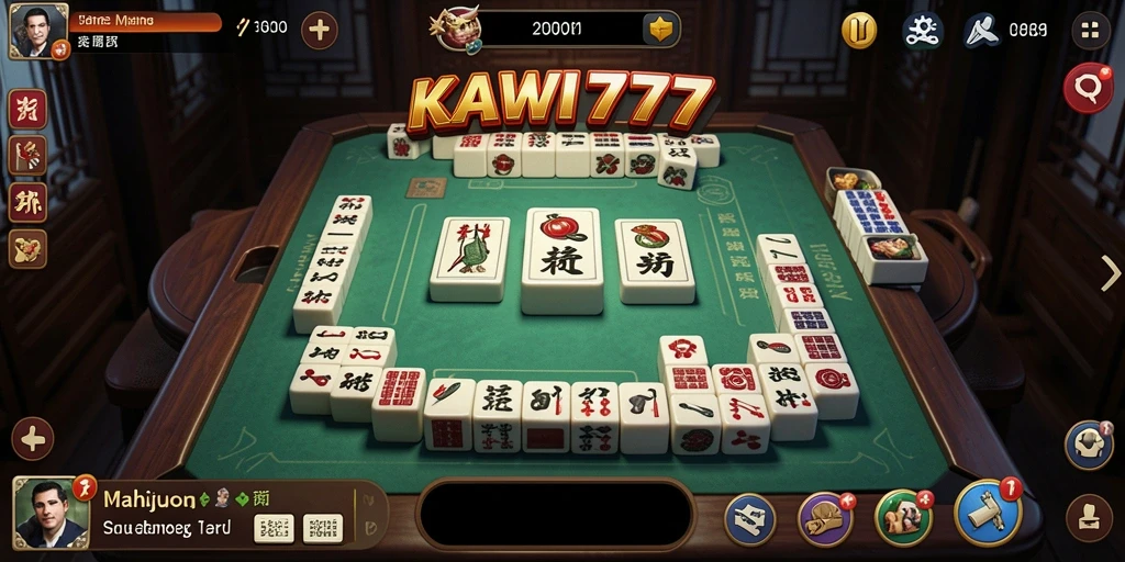 Tampilan gameplay seru dari game Mahjong KAWI777.