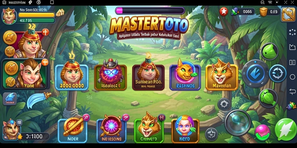 Tampilan utama MASTERTOTO menunjukkan beragam fitur utilitas yang siap membantu.