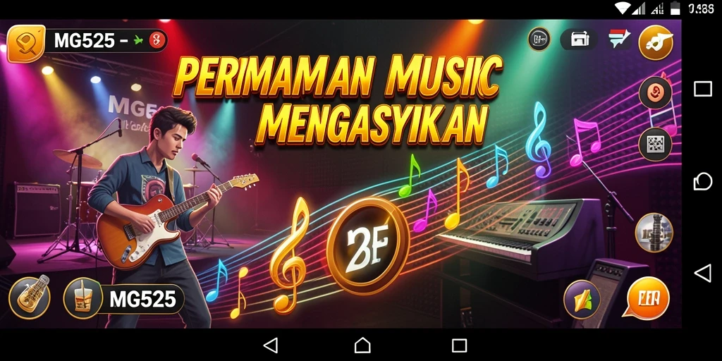 Screenshot gameplay <strong>MG525</strong> menampilkan keseruan bermain musik.