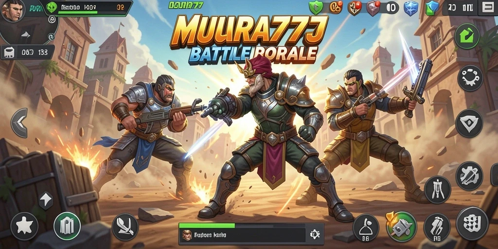 Tampilan gameplay MUARA777 yang menegangkan dalam pertempuran Battle Royale.