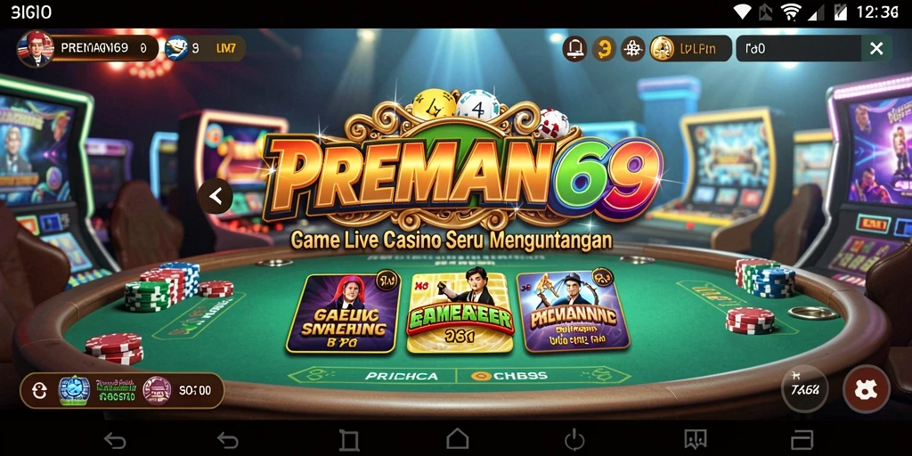 Screenshot gameplay Live Casino dari PREMAN69 yang menarik.