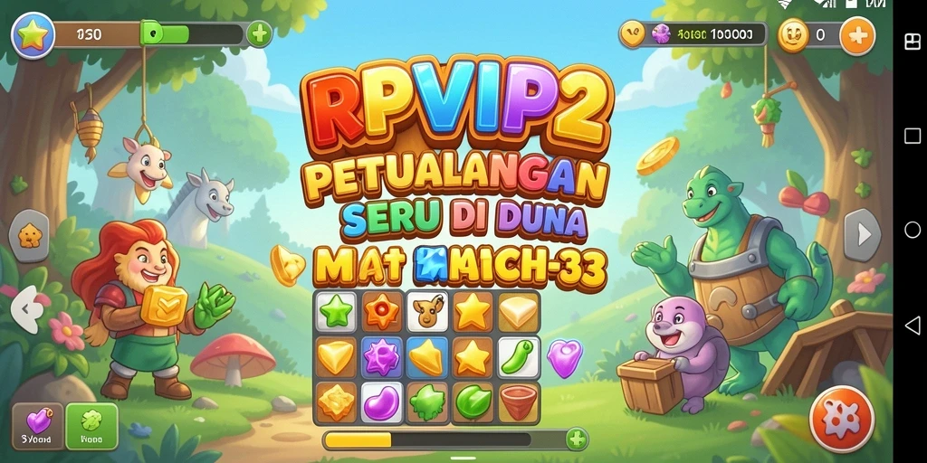 Tangkapan layar gameplay RPVIP2 menampilkan keseruan mencocokkan objek.