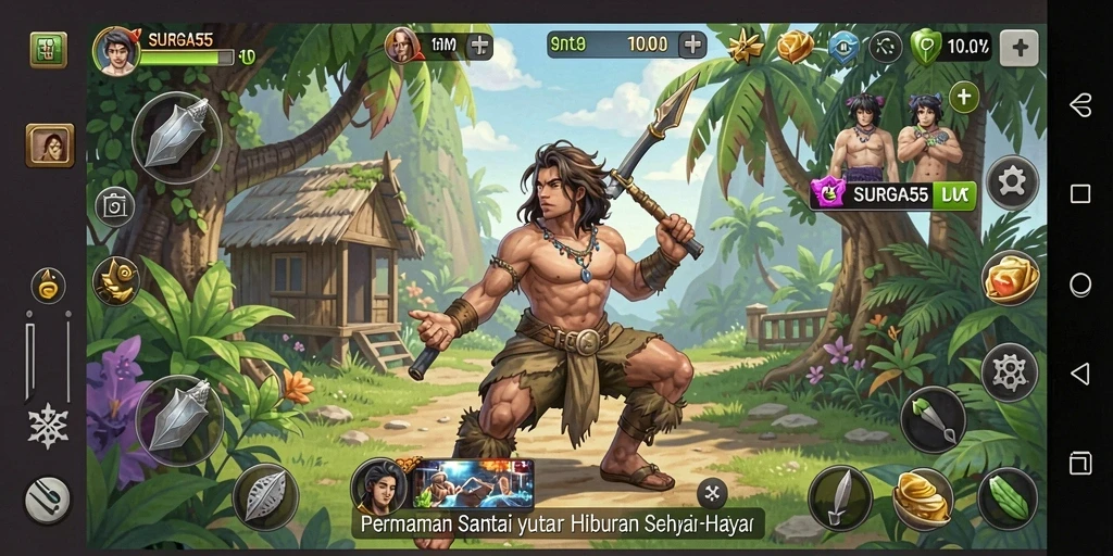 Tampilan gameplay <strong>SURGA55</strong> yang penuh warna dan seru.