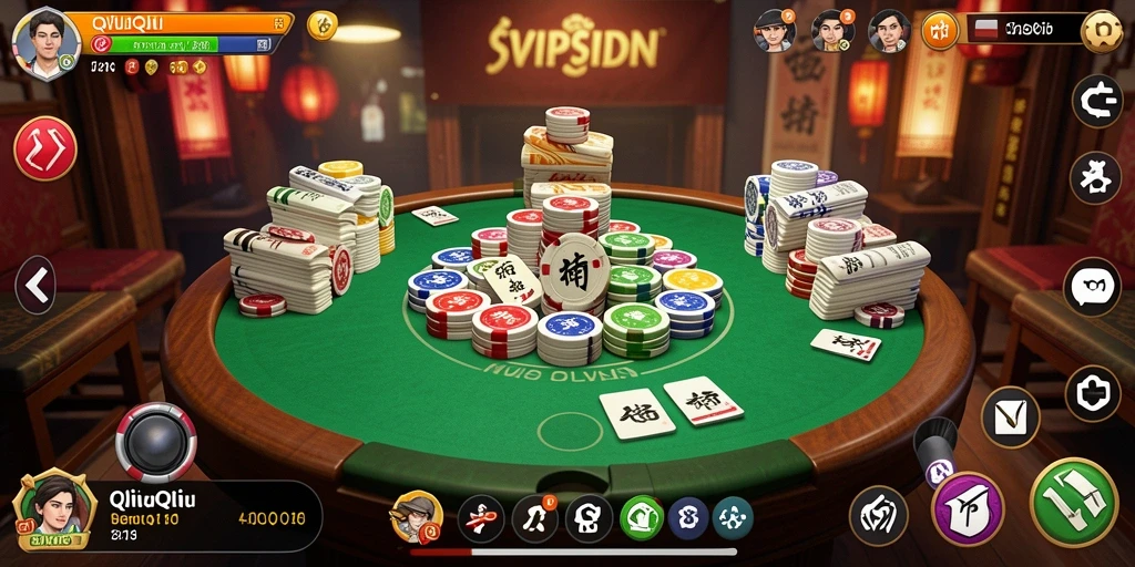 Tampilan menarik dari gameplay QiuQiu SVIPSIDN.