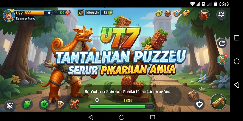 Tampilan gameplay UT77 yang penuh warna dan menantang.