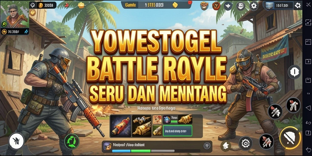 Screenshot dari gameplay seru YOWESTOGEL di medan perang Battle Royale.